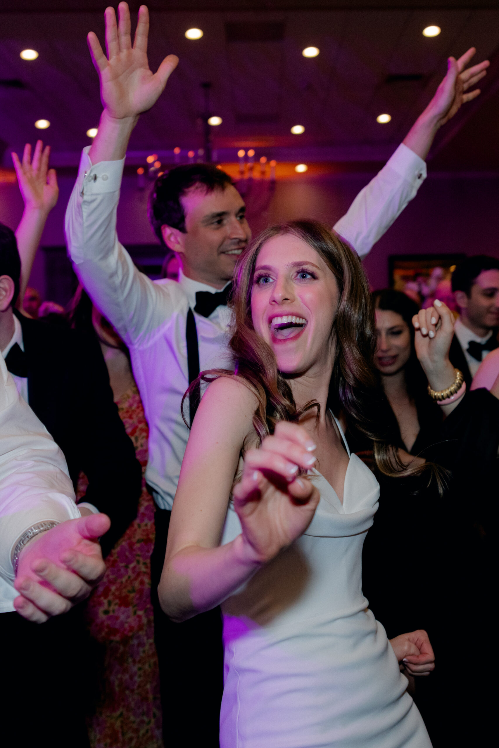 bride groom dancing at wedding