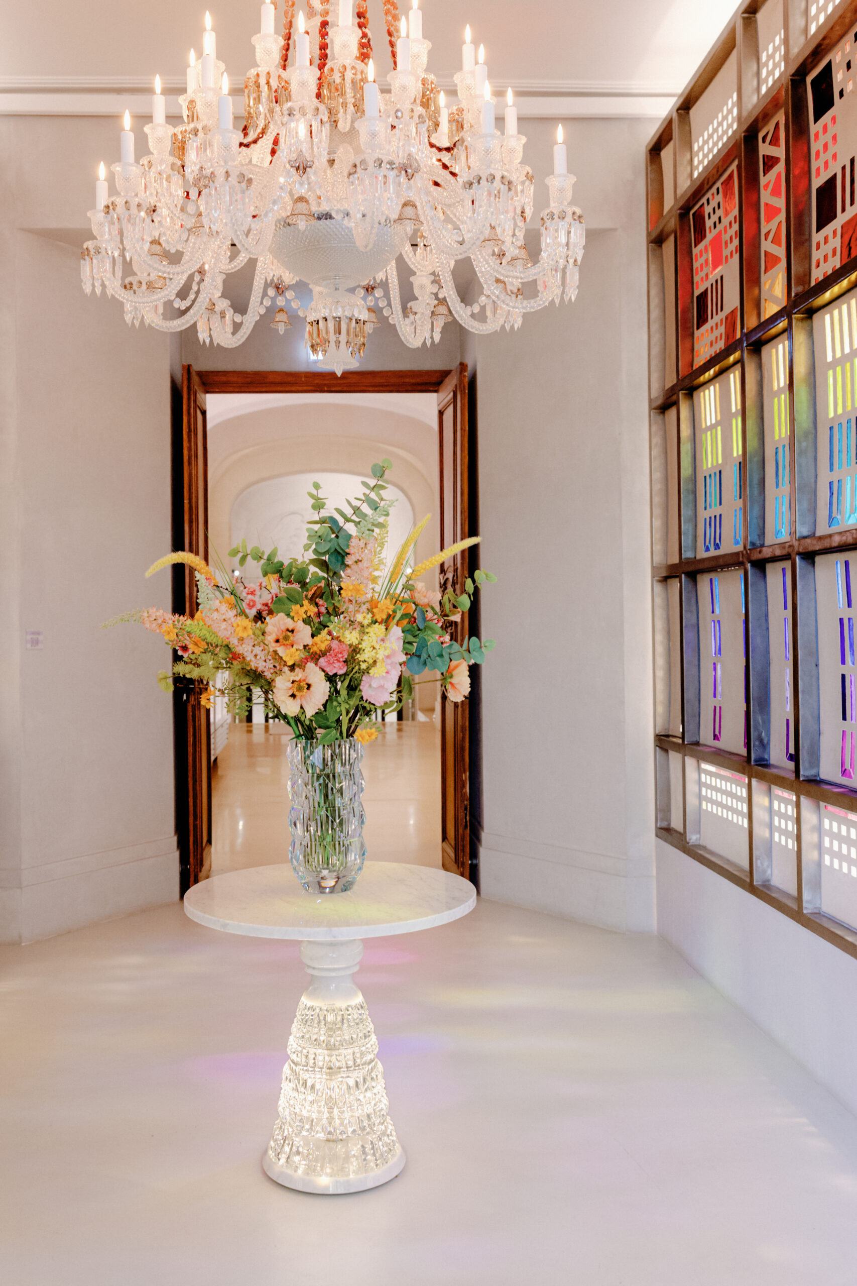 Entryway to Maison Baccarat Paris. Baccarat Museum.