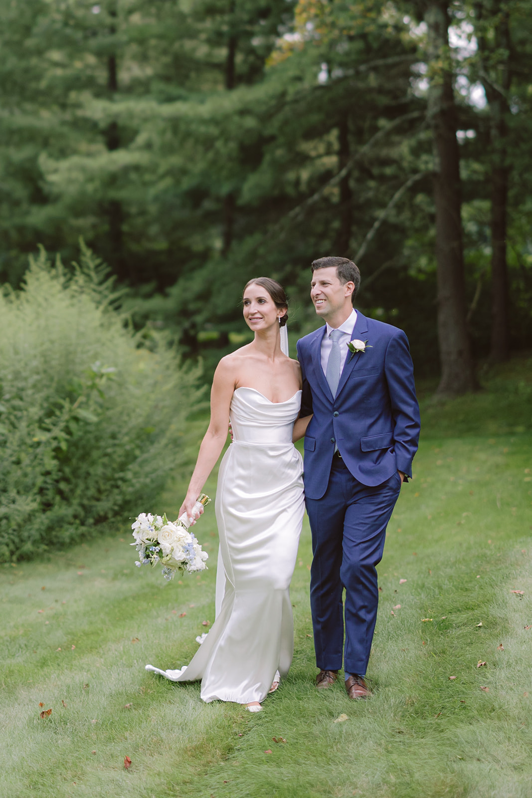 bride and groom portrait at a private estate