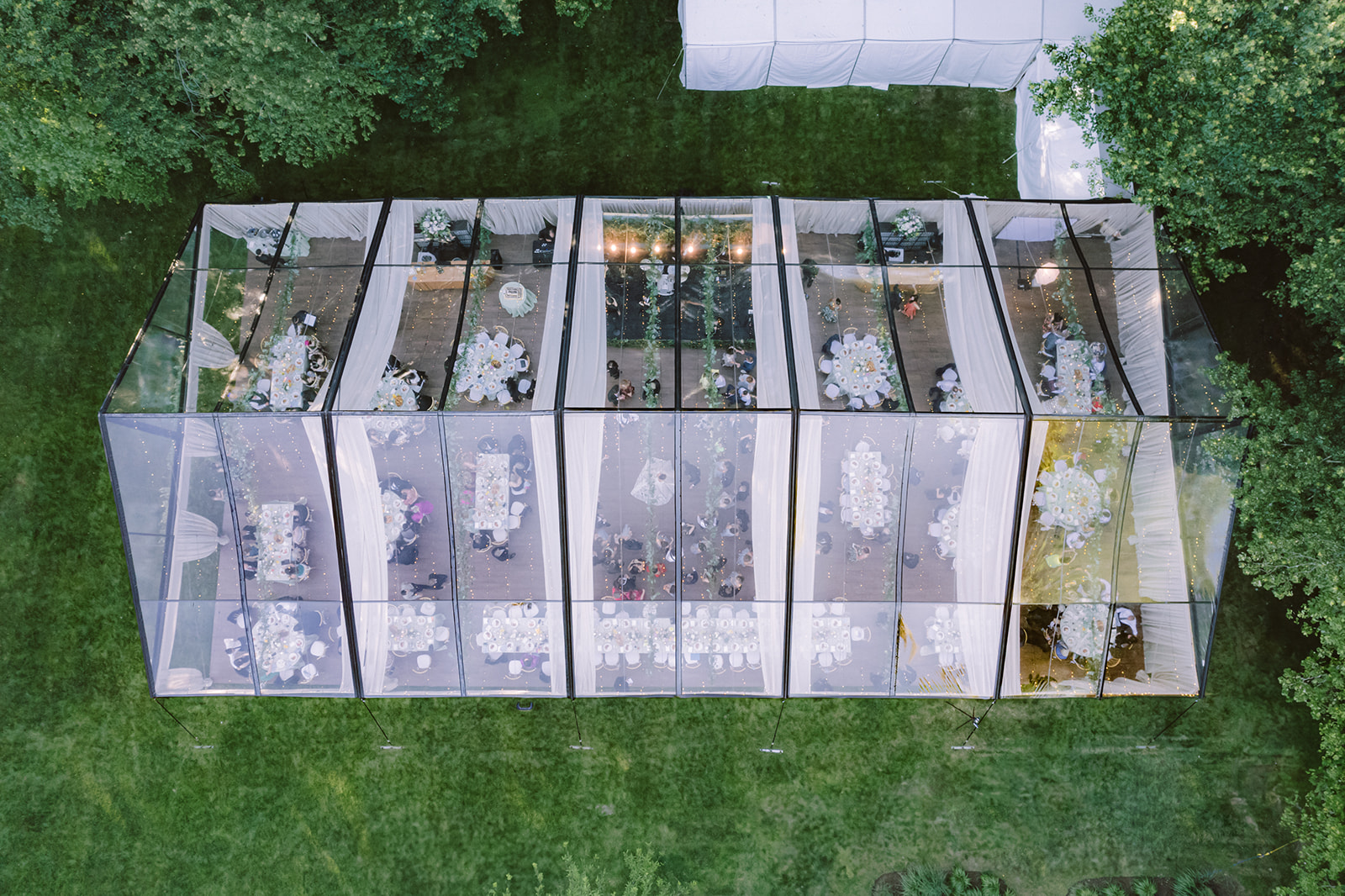 Drone Wedding  Photography Dance Floor at Private Estate 