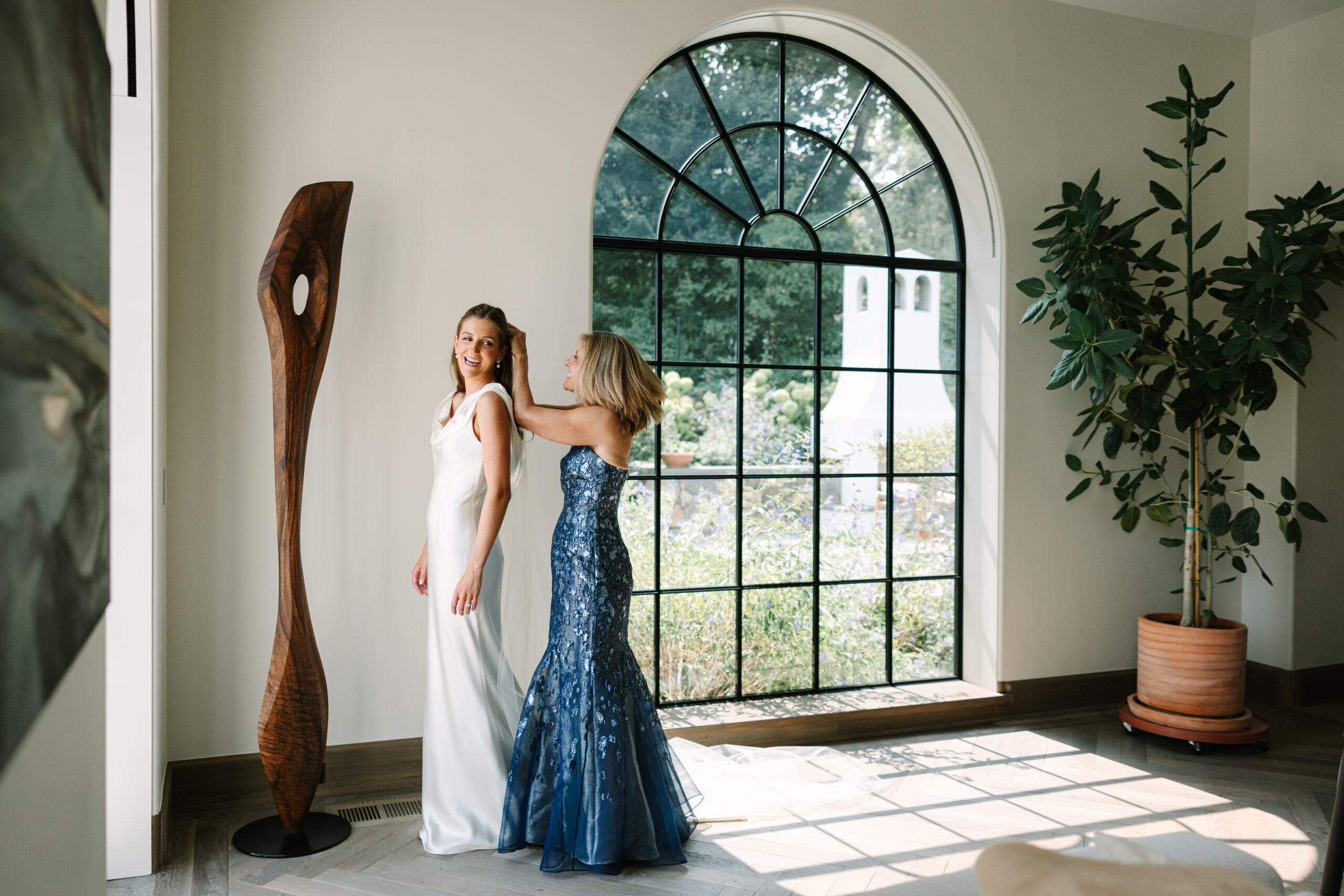 Bride Getting Ready for Wedding at Private Estate