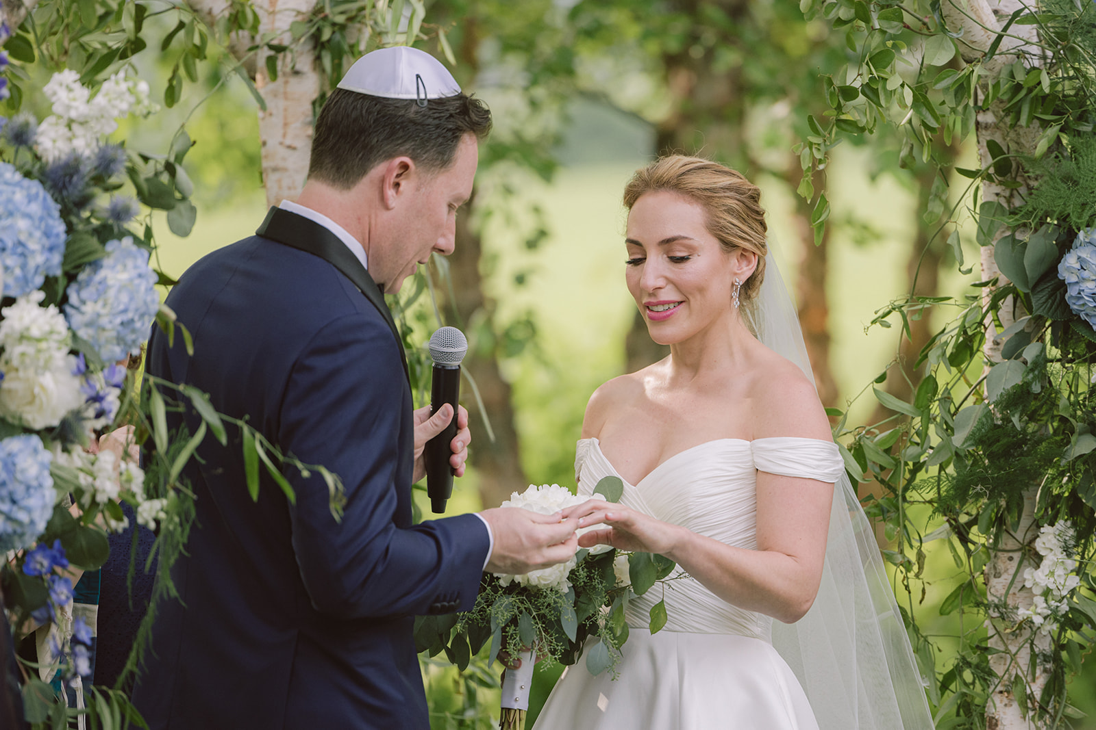 LionRock Farm Garden Wedding Ceremony under Chuppah