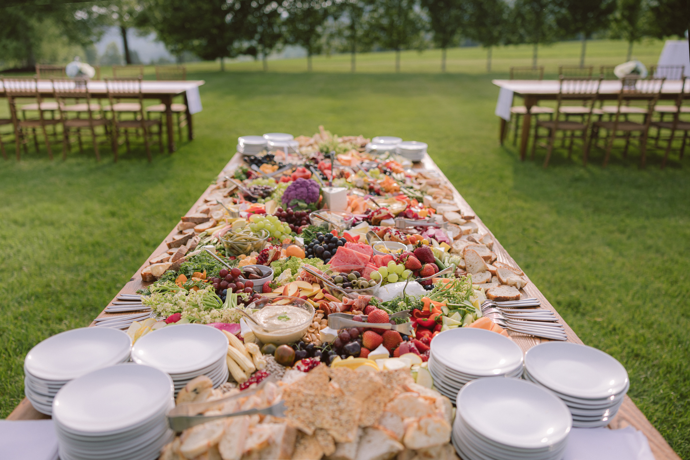 Tasting Table at LionRock Farm Wedding Cocktail Hour