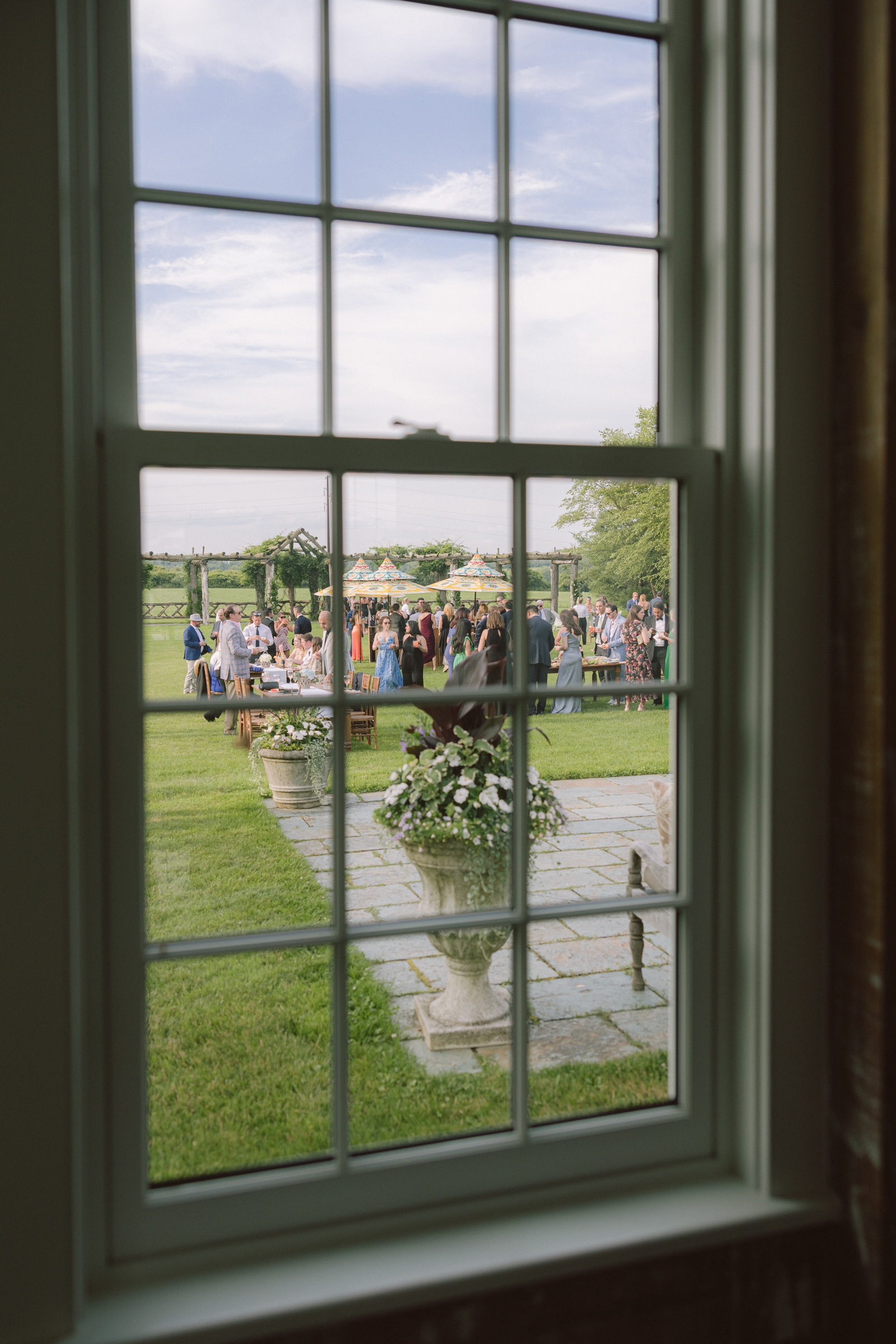 Outdoor Cocktail Hour at LionRock Farm Wedding