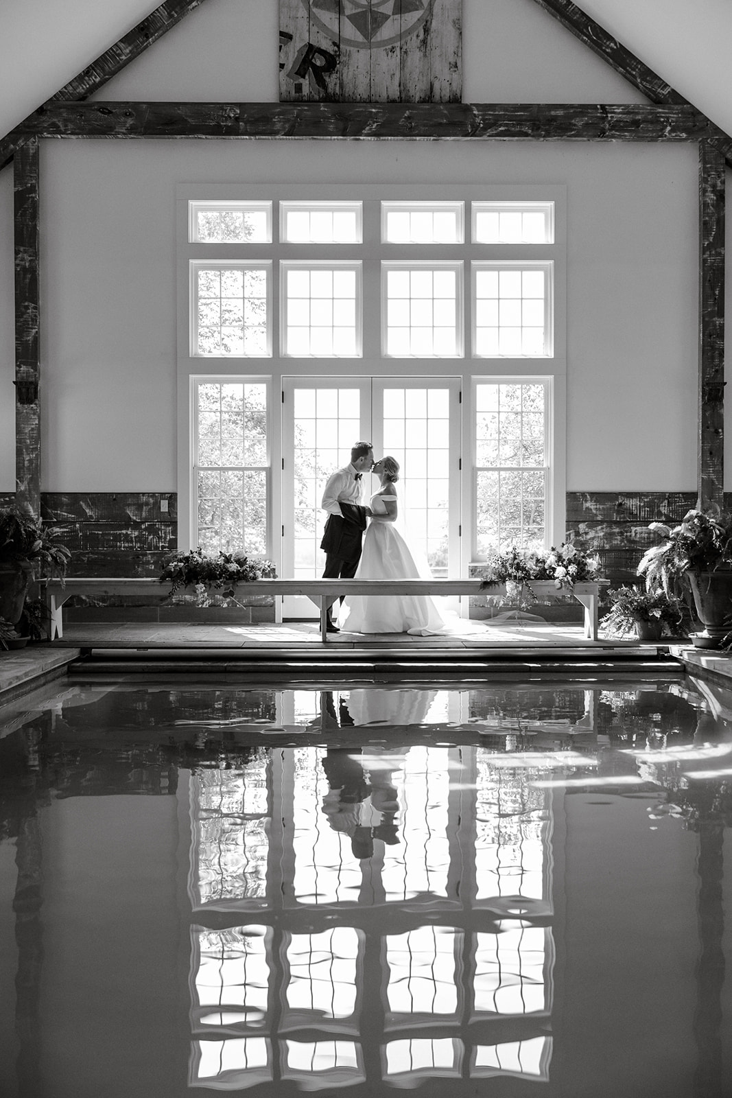 Bride and Groom Wedding Photos at The Pool Barn LionRock Farm