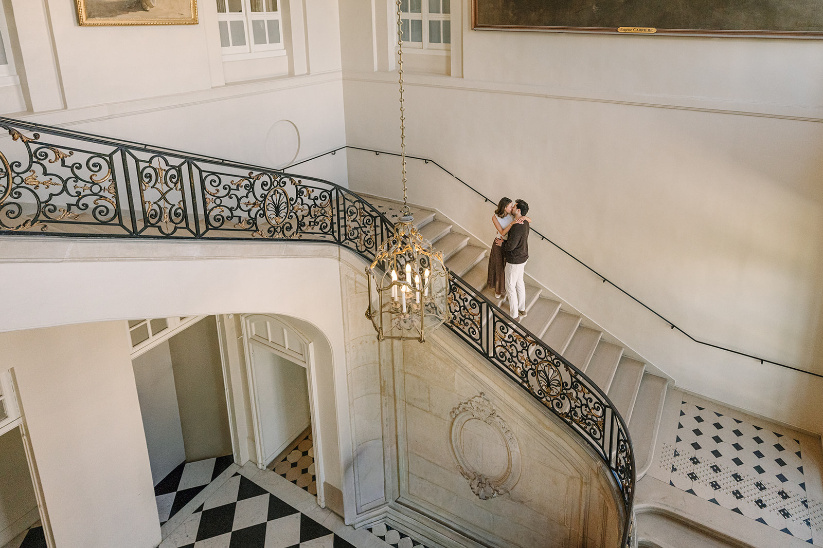 Engagement Photos Inside Musée Rodin Captured by Melani Lust Photography