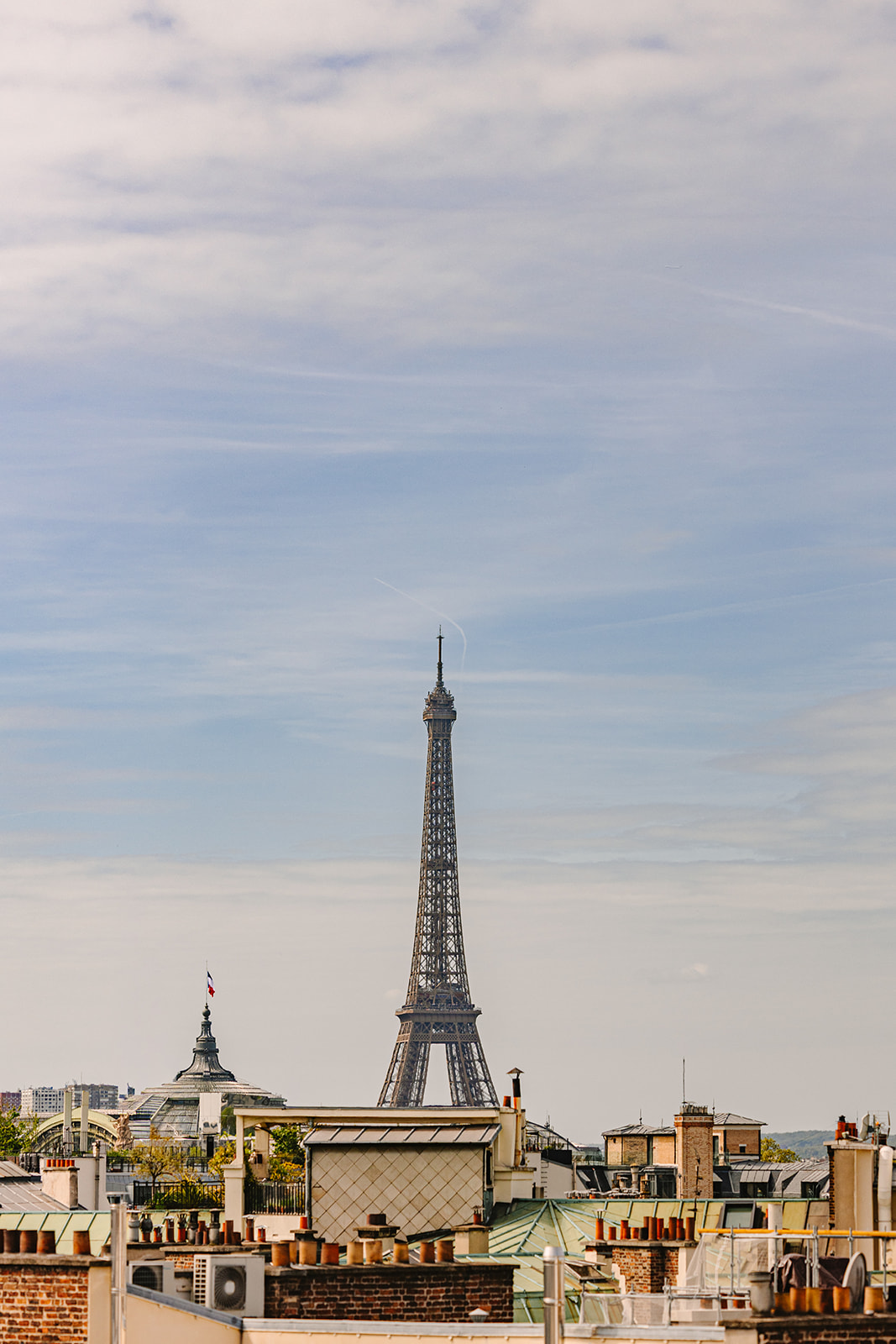 Views of Eiffel Tower from of Hôtel Alfred Sommier Rooftop